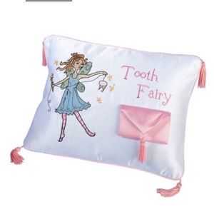 Tooth Fairy Pink and White Pillow (Brand New)